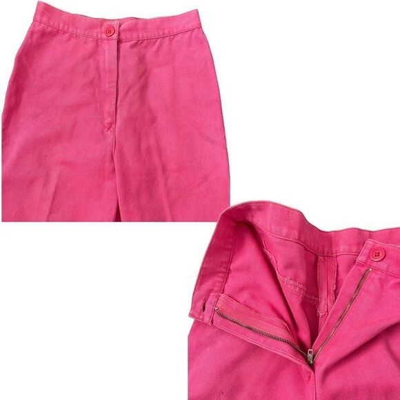 Rare 1970s Vintage Saks Fifth Avenue Young Dimensions Pink Denim Jacket Pant Set - Picture 8 of 16